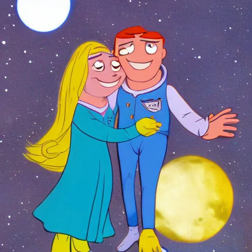 Image similar to flounder and malloc in love on the moon