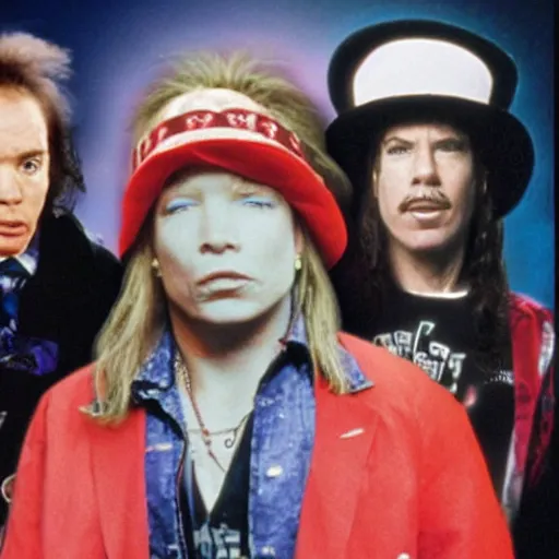 Prompt: axl rose as a guest star on seinfeld, cinematic, highly detailed, realistic, 4 k