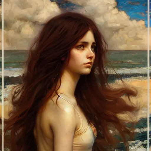 Image similar to a painting in the style of charlie bowater, and in the style of donato giancola, and in the style of john william waterhouse. smooth, sharp focus.