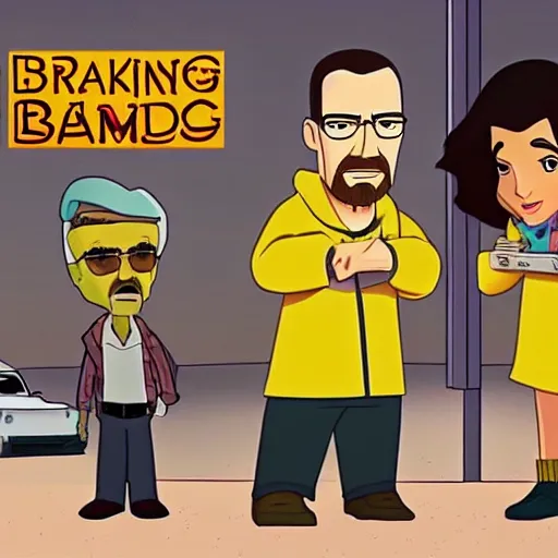 Prompt: breaking bad disney animation, high quality, detailed