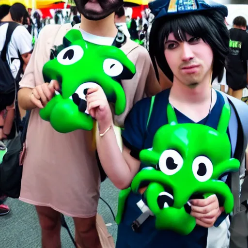 Image similar to cosplay of vinny from vinesauce at summer comiket 2 0 1 9