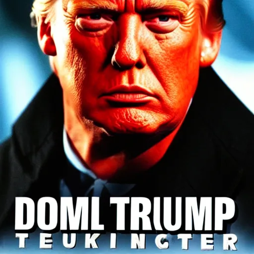 Prompt: donald trump as terminator, movie poster