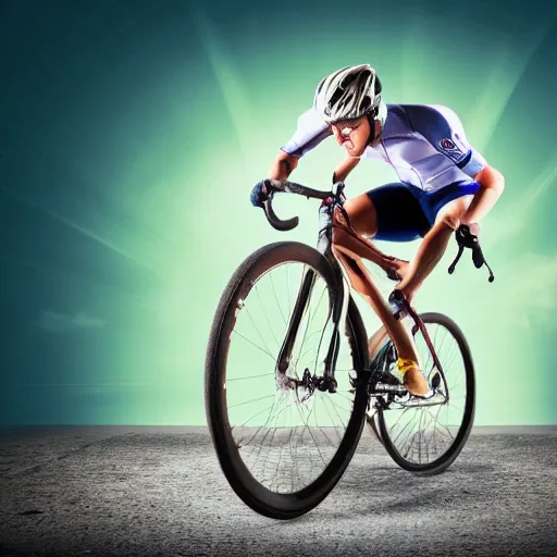 Prompt: bicycle race rider falling of his bike, 8k image, clear background, clear skin