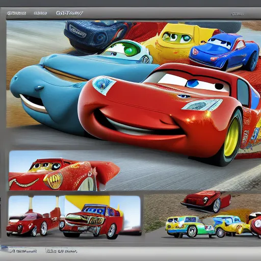 Image similar to Ebay listing of lighting mcqueen being sold online, Car on sale, Ebay website, lightning mcqueen being sold online, screenshot of a website with a car in it, windows 7