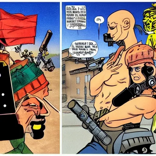 Image similar to tank man vs tank girl