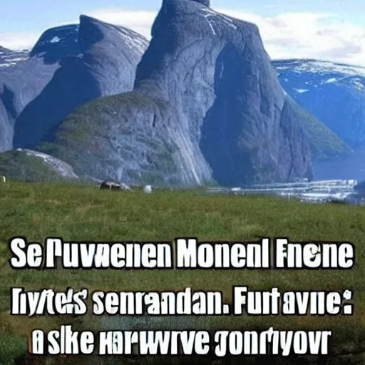 Prompt: a funny meme about norway