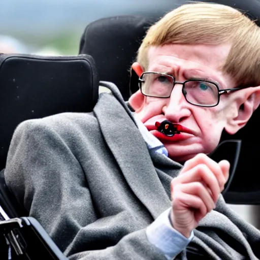 Image similar to steven hawking on the nurburgring