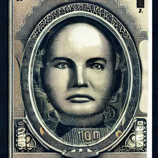 Image similar to robot intaglio banknote