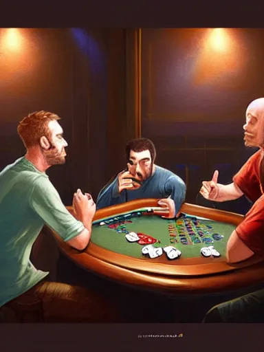 Image similar to guys arguing during a poker match. angry intricate, elegant, highly detailed, digital painting, artstation, concept art, sharp focus, illustration, by justin gerard and artgerm, 8 k