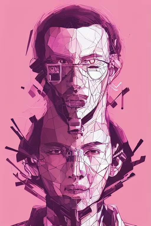 Image similar to portrait, cyberpunk hero, leaves by miyazaki, violet and pink and white palette, illustration, kenneth blom, mental alchemy, james jean, pablo amaringo, naudline pierre, contemporary art, hyper detailed