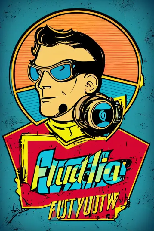 Image similar to fallout 7 6 retro futurist illustration art by butcher billy, sticker, colorful, illustration, highly detailed, simple, smooth and clean vector curves, no jagged lines, vector art, smooth andy warhol style