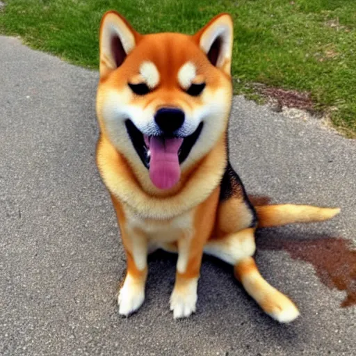 Prompt: smiling shiba inu