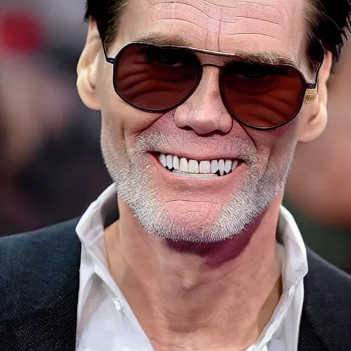 Image similar to jim Carrey as gigachad