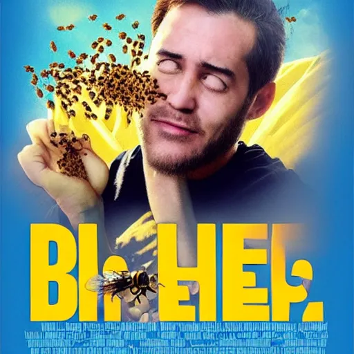 Image similar to movie poster about a person addicted to bees