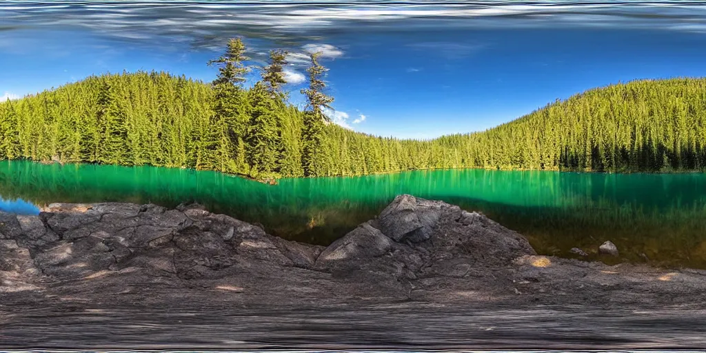 Image similar to 3 d 3 6 0 panorama of a canadian lake