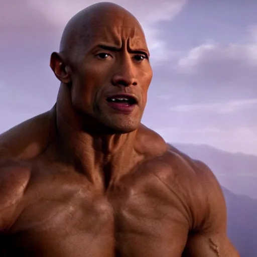 Image similar to Dwayne Johnson is The Boulder!, Avatar: The Last Airbender!, cinematic shot