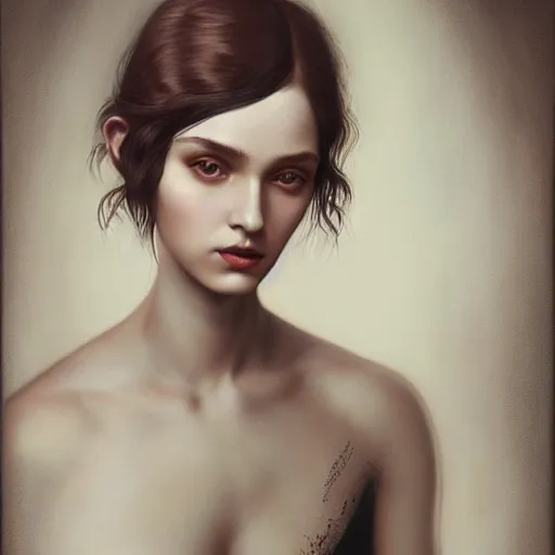 Image similar to tom bagshaw portrait, beautiful portrait of chiara tews, professionally retouched, focus eyes, ultra realistic soft painting, insanely detailed linework, symmetrical accurate intricate features, behance, 8 k