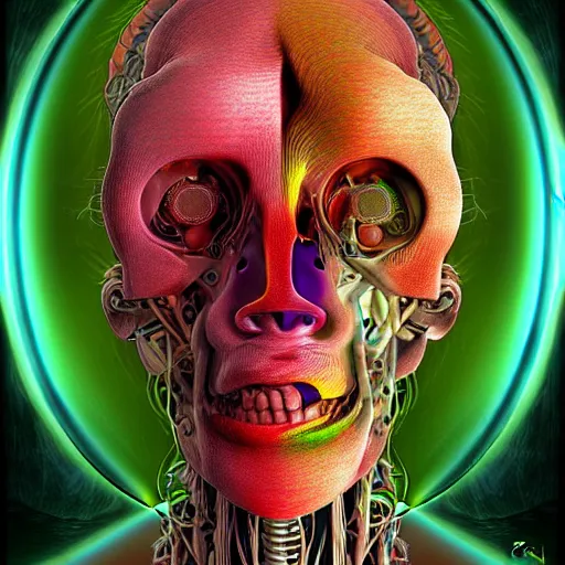 Image similar to an evolved human with new organs to thrive in the future ( body horror ), award winning digital art by philip hood