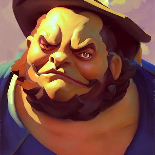 Image similar to Greg Manchess portrait painting of LeChuck as Overwatch character, medium shot, asymmetrical, profile picture, Organic Painting, sunny day, Matte Painting, bold shapes, hard edges, street art, trending on artstation, by Huang Guangjian and Gil Elvgren and Sachin Teng