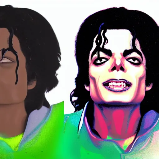 Image similar to a photo of michael jackson in the artstyle of Rick and Morty, hyperdetailed, artstation, digital art, photorealism, accurate, 8k,