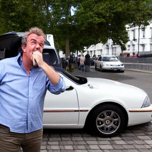 Image similar to Jeremy Clarkson pressing car honk.