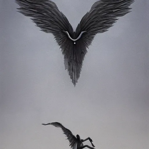 Prompt: the vessel with wings, by Rafal Oblinski