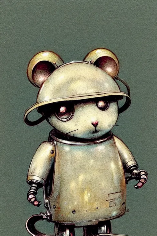 Image similar to ( ( ( ( ( 1 9 5 0 s retro robot mouse. muted colors. ) ) ) ) ) by jean - baptiste monge!!!!!!!!!!!!!!!!!!!!!!!!!!!!!!