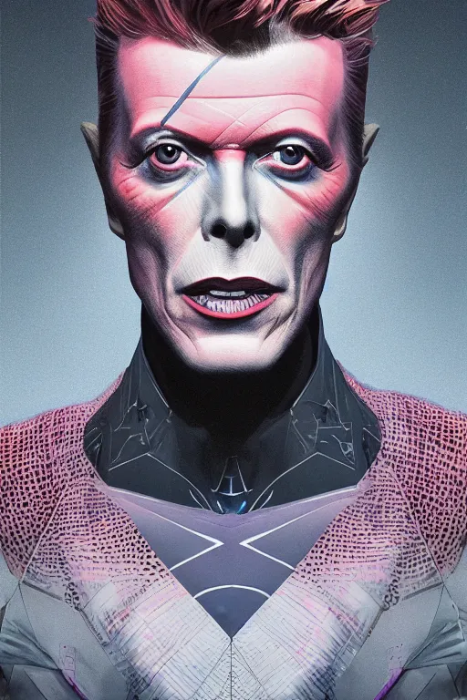 Prompt: portrait of david bowie as batman. intricate abstract. intricate artwork. by tooth wu, wlop, beeple, dan mumford. octane render, trending on artstation, greg rutkowski very coherent symmetrical artwork. cinematic, hyper realism, high detail, octane render, 8 k, iridescent accents