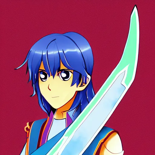 Prompt: illustration humanisation master sword