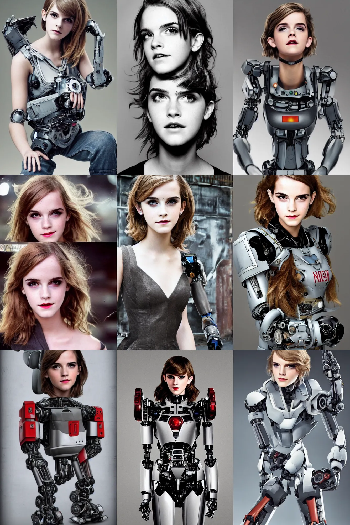 Prompt: robot mech who looks like mix of emma watson and taylor swift