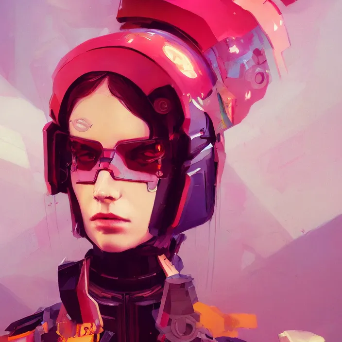 Image similar to a beautiful portrait painting of a cyberpunk girl by sergey kolesov and pascal blanche and sachin teng and greg rutkowski, in style of colorful comic. symmetry, hyper detailed. octanev render. trending on artstation