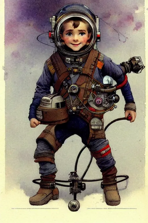 Prompt: ( ( ( ( ( 2 0 5 0 s retro future 1 0 year boy old super scientest in space pirate mechanics costume. muted colors. childrens book layout ) ) ) ) ) by jean - baptiste monge,!!!!!!!!!!!!!!!!!!!!!!!!!!!!!!