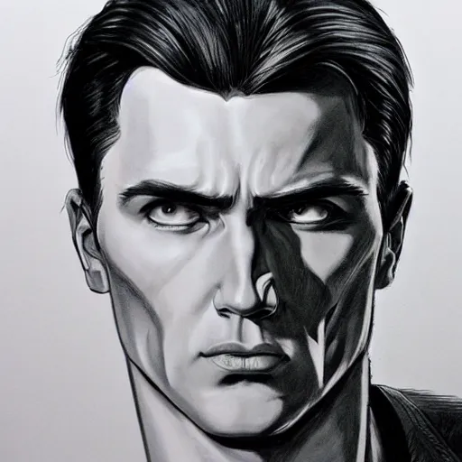 Image similar to Human face, Male, Style of Alex Ross, Highly detailed