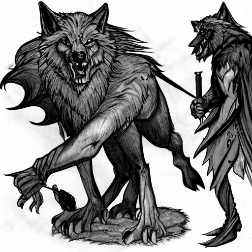 Image similar to castlevania symphony of the night model sheet of a warg, wolf