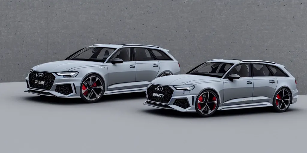 Prompt: “2022 Audi RS6 Sedan, nardo grey, 8k, ultra realistic, high detail”