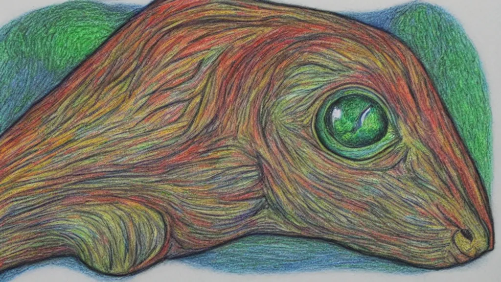 Prompt: colored pencil art unfilled... is that a locality or a whelp? i really can't tell.