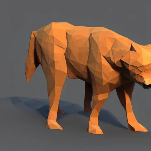 Image similar to low-poly animal 3d model pack