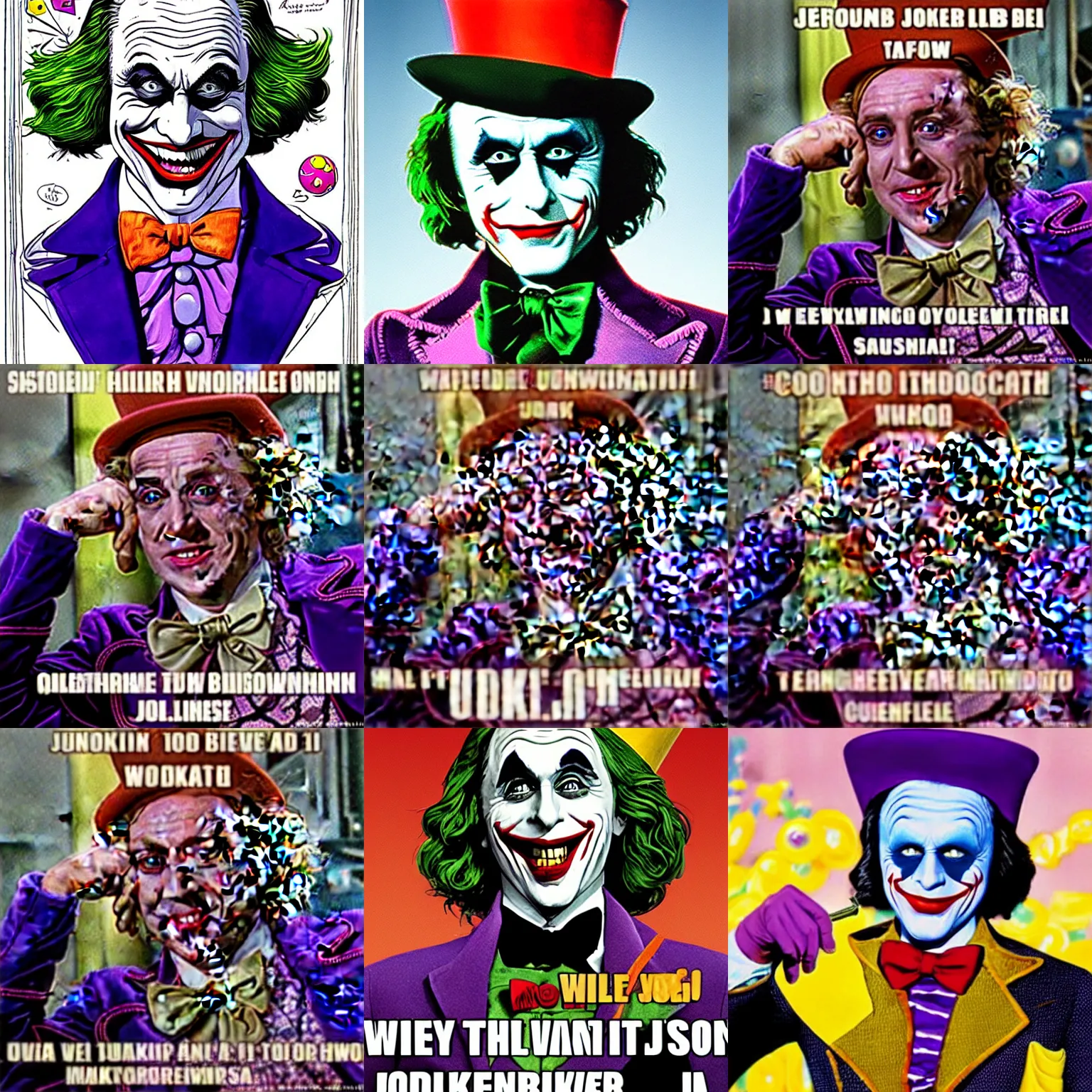 Prompt: willy wonka as the joker