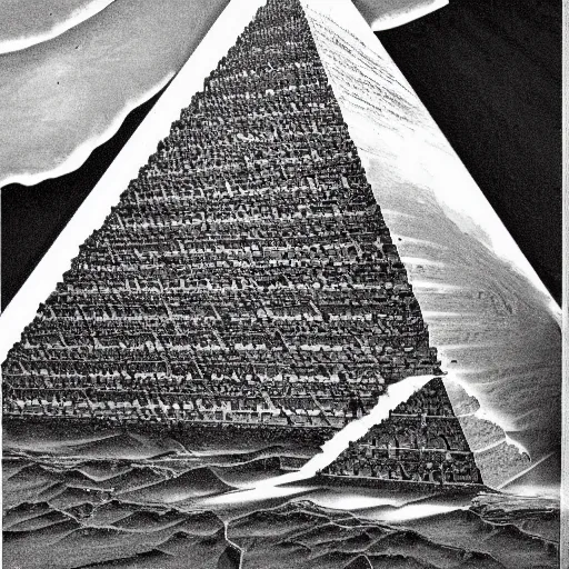 Prompt: i am a pyramid man falling through the earth and my body is controlled elsewhere, dxm, dissociation, photorealistic, hyperdetailed, hyperrealism, portrait