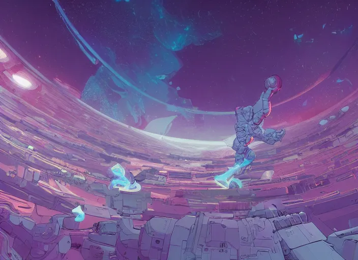 Image similar to inside the empty nebula, wide view of the vast space. sharp focus, cinematic pose, cinematic lighting, unreal engine render. art by josan gonzales and moebius and deathburger.