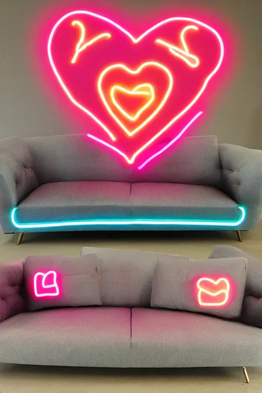 Image similar to Heart Neon Couch