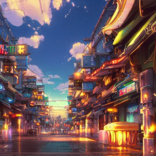 hd anime cityscape, 4 k, stunning, full hd, Stable Diffusion