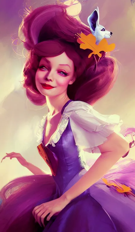 Prompt: illustration of alice from alice in wonder land, portrait, sharp focus, digital art, concept art, dynamic lighting, by anna dittmann 0. 7 5, mark arian 0. 2 5, marc davis 0. 5 5, and sandra chevrier 0. 7 5