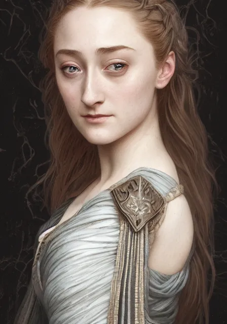 Prompt: sansa saoirse ronan mummy, intricate, elegant, highly detailed, digital painting, artstation, concept art, smooth, sharp focus, illustration, art by artgerm and greg rutkowski and alphonse mucha and william - adolphe bouguereau