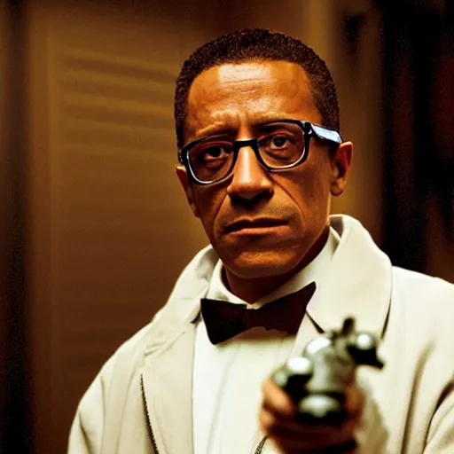 Prompt: gustavo fring with a lightsaber