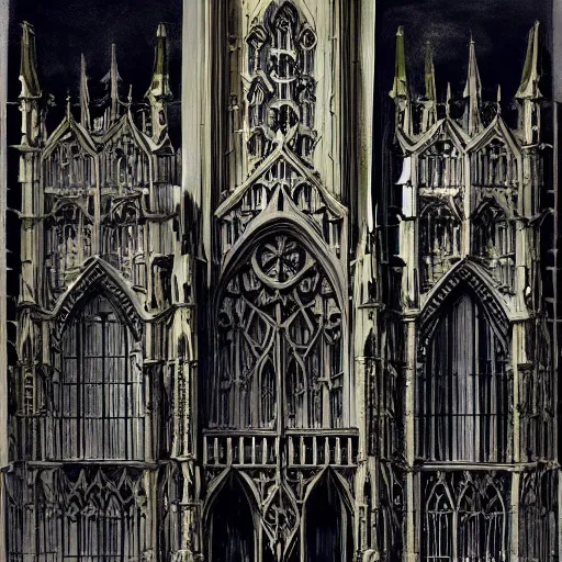 Prompt: warhammer 4 0 0 0 0, gothic architecture, art by paul dainton