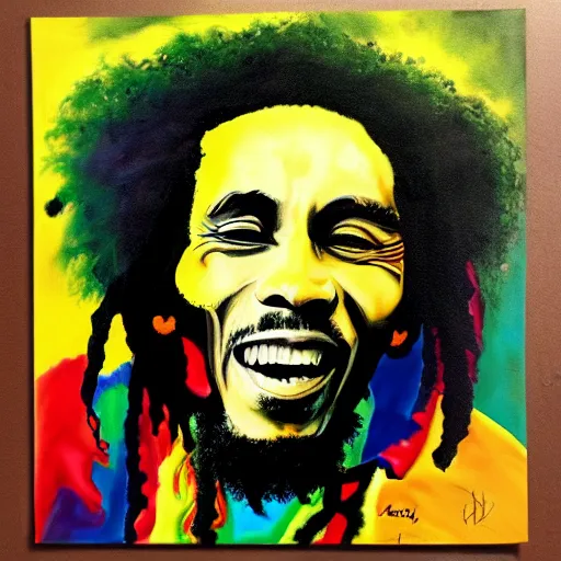 Image similar to Bob Marley, black velvet painting, deep colors, high details, photrealistic, trending on artstation, deviant art,