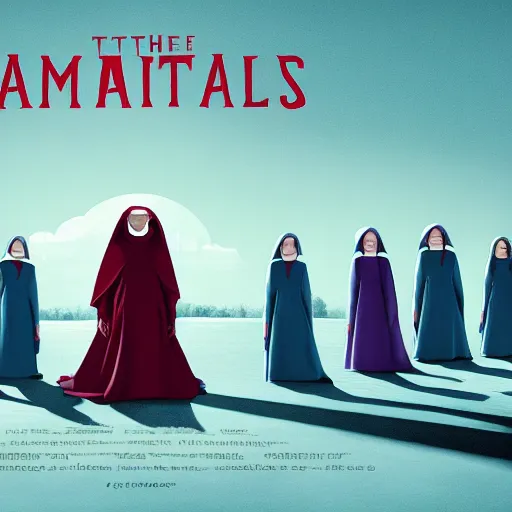 Image similar to The handmaids tale made by Pixar