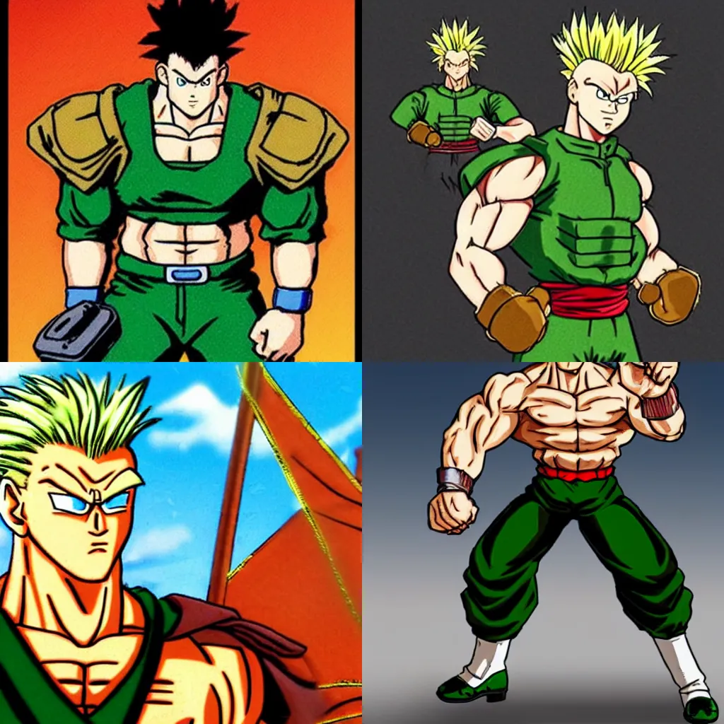 Prompt: Guile from Street Fighter, in the style Akira Toriyama