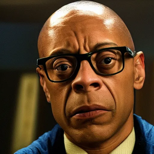 Image similar to Gus Fring from better call saul with gollum face